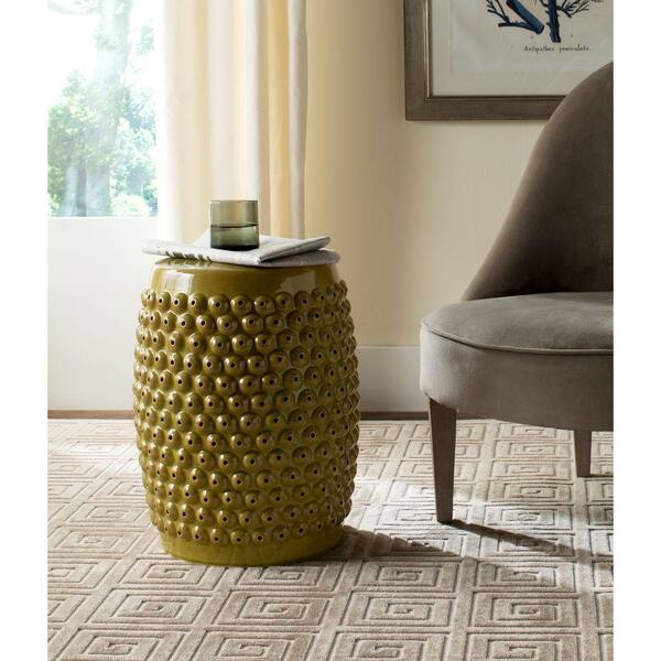 Safavieh Stella Nail Head Spring Green Patio Stool