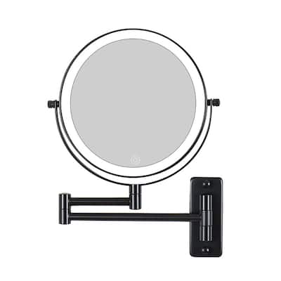 Rozin Wall Mounted Bathroom Folding Beauty Makeup Mirror Dual Sided with 3X Hairdressing Magnifer Black Color Rozinsanitary R4122605 Rozin Wall Mounted Bathroom Folding Beauty Makeup Mirror Dual Sided with 3X Hairdressing Magnifer Black Color Rozinsanitary R4122605