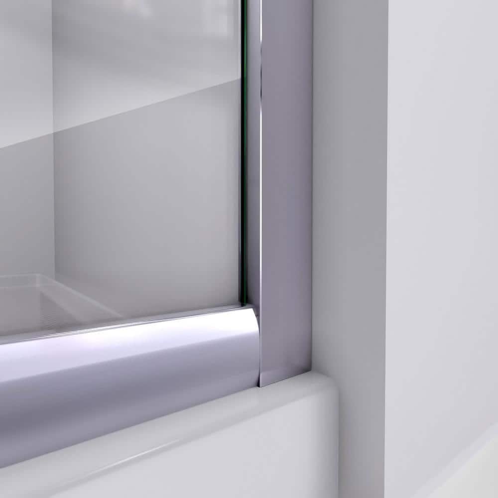 Prime 36" Clear Glass Round Sliding Shower Enclosure with Chrome Finish
