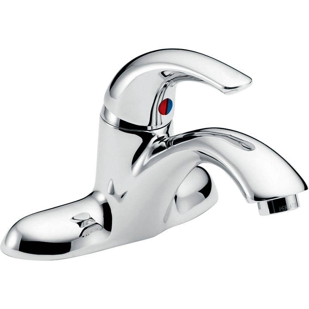 Delta Commercial 4 In Centerset Single Handle Bathroom Faucet In Chrome 22c151 The Home Depot