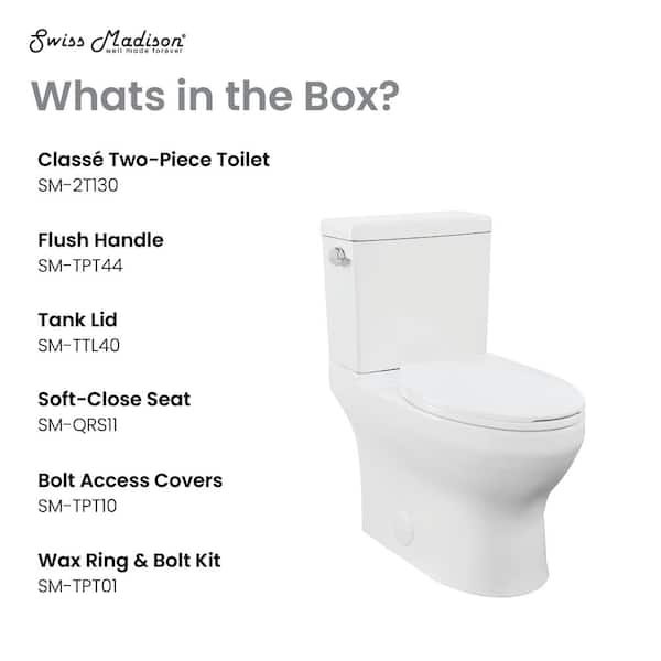 Swiss Madison Classe 2-piece 1.28 GPF Single Flush Elongated