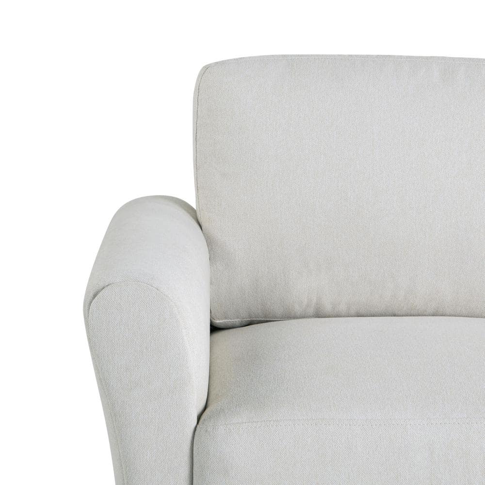 Lifestyle Solutions Alexa Loveseat with Rolled Arms, Oyster Fabric