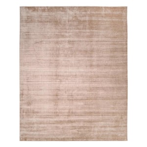 Harbor Solid Solid Beige 10 ft. x 14 ft. Hand Loomed Area Rug