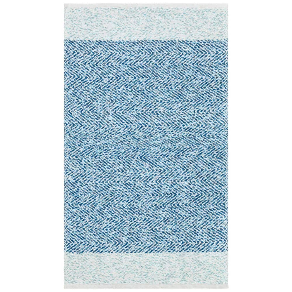 Nantucket 3 ft. x 5 ft. Ivory/Blue Herringbone Marle Area Rug price history on PriceWatchPro