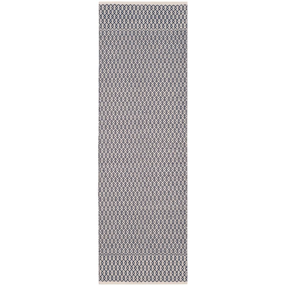 Montauk Ivory/Navy 2 ft. x 18 ft. Interlaced Multi-Diamond Geometric Runner Rug price history on PriceWatchPro
