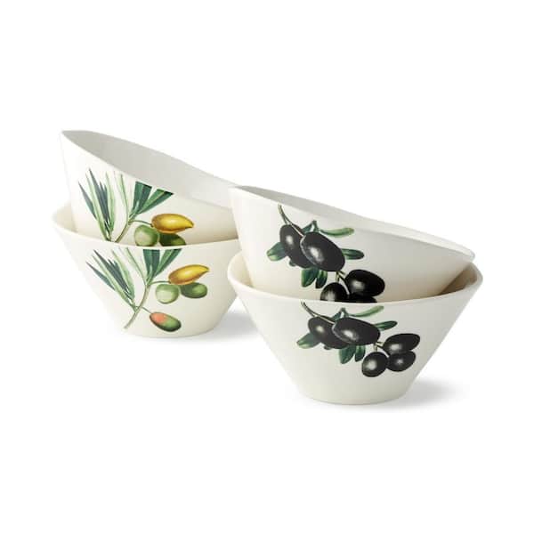 Certified International Olivia 22 fl. oz. Multi-Colored Stoneware Ice Cream Bowl (Set of 4)