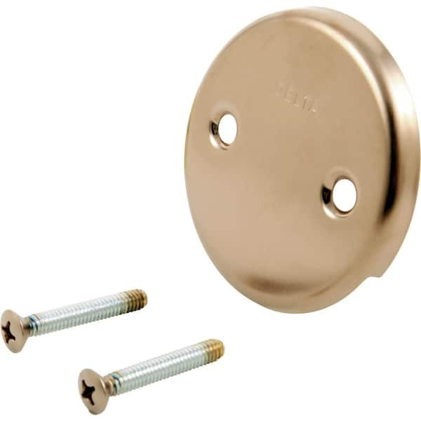 Delta Classic Collection Overflow Plate & Screws in Champagne Bronze