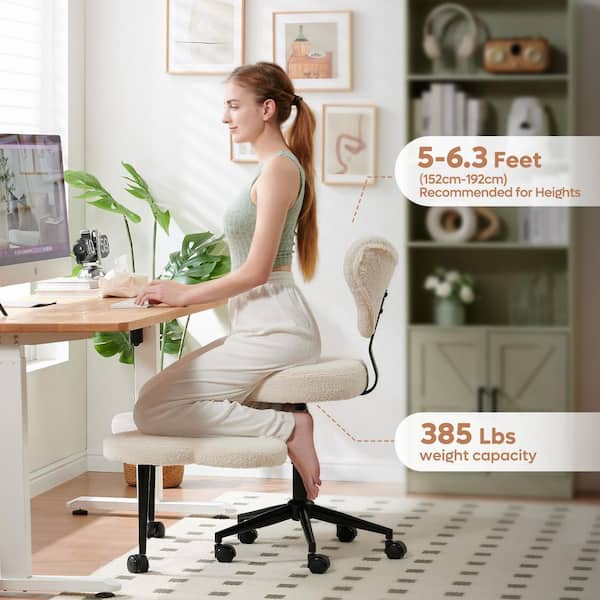 PINMOCO Upholstered Fabric Swivel Ergonomic Office Executive Chair