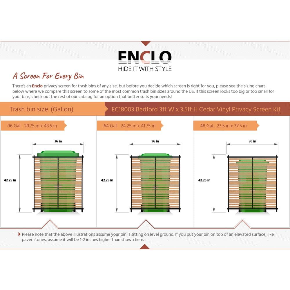 Cedar Vinyl No-Dig Privacy Screen Panels for Outdoor Use