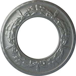 7/8 in. x 13-1/4 in. x 13-1/4 in. Polyurethane Salem Ceiling Medallion, Platinum