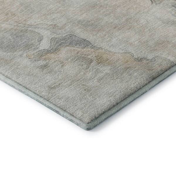 Mayfield Premium Machine Washable Abstract AMF1680 Beige 3 ft. x 4 ft. Area Rug