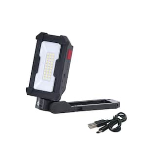 FLEX 4000-Lumen LED Gray Battery-operated and Plug-in Rechargeable Stand Work  Light in the Work Lights department at