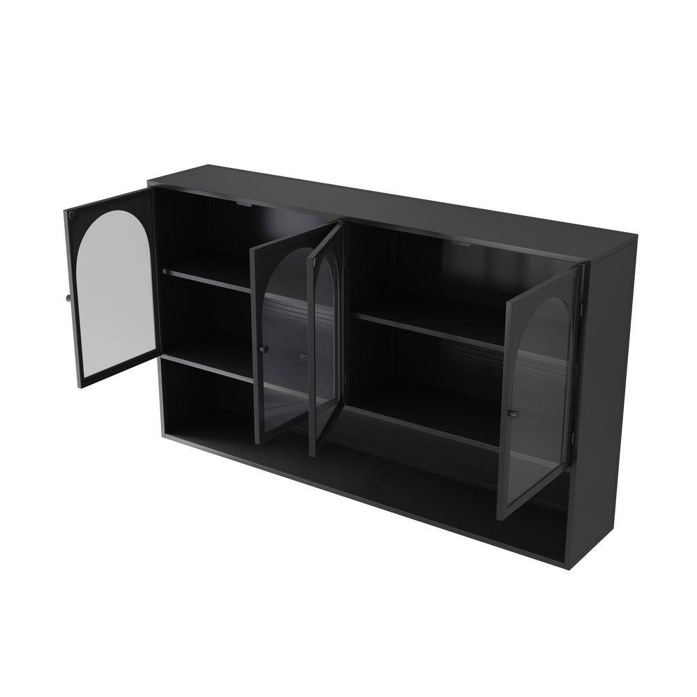 47.24 in. W x 9.05 in. D x 27.55 in. H Bathroom Black Linen Cabinet price history on PriceWatchPro