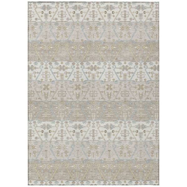 Chantille Machine Washable Indoor/Outdoor Abstract ACN2858 Ivory 10 ft. x 14 ft. Area Rug