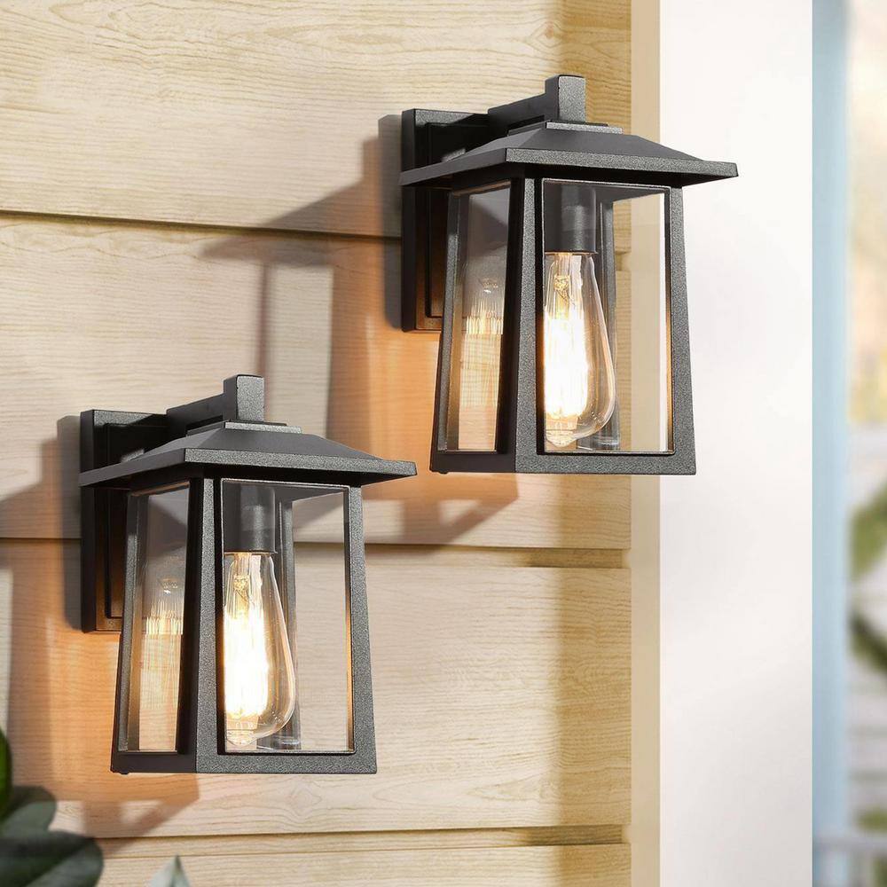 Indoor & Outdoor Lantern Brushed Gunmetal with Laminated Walnut Wooden