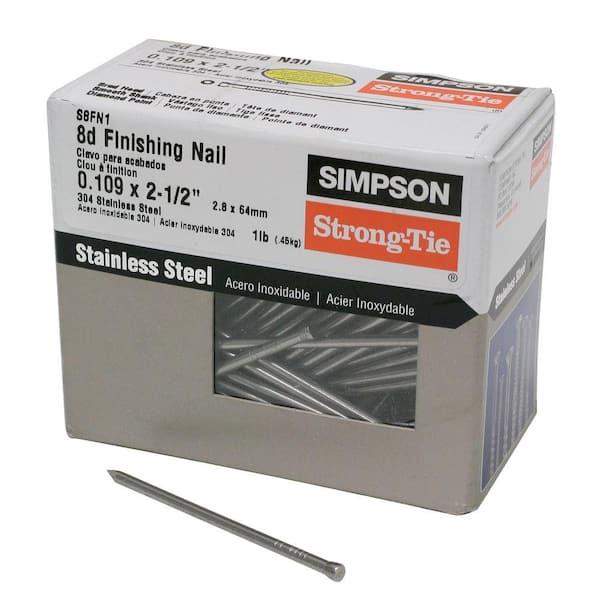 Simpson Strong-Tie 0.113 in. x 2-1/2 in. Type 304 Stainless Steel Finishing Nail (1 lb.)