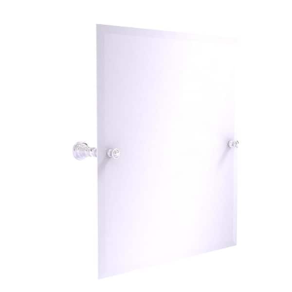 21 in. W x 26 in. H Frameless Rectangular Beveled Edge Bathroom Vanity Mirror in Polished Chrome
