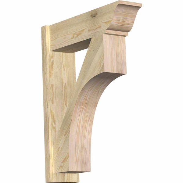 Ekena Millwork 8 in. x 36 in. x 28 in. Westlake Traditional Rough Sawn Douglas Fir Outlooker