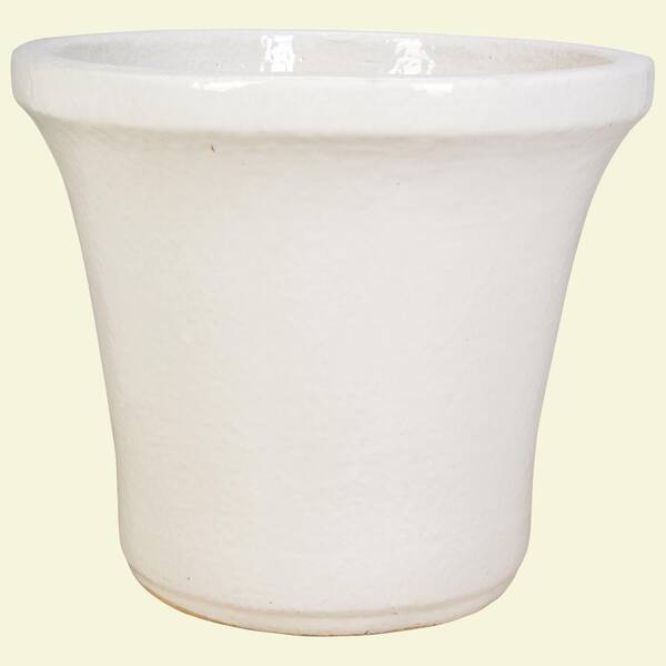 Unbranded 14 in. White Ceramic Tapered Cylinder