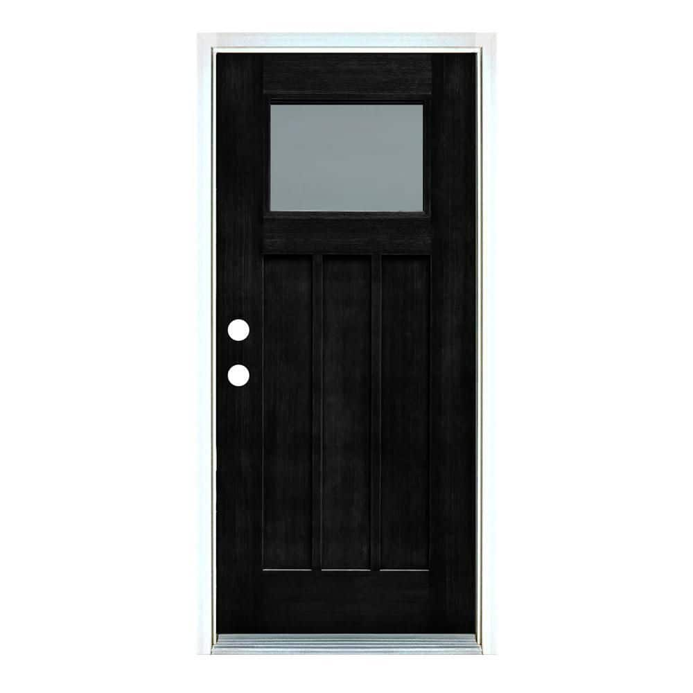 MP Doors 36 in. x 80 in. Right-Hand Inswing Low-E Clear Glass Craftsman ...