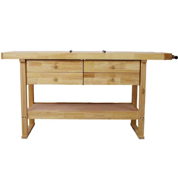 ◼️4drawers wood working table 作業台 Kahomvis 60 in. W x 20 in. D 4-Drawer Wood Workbench Woodworking