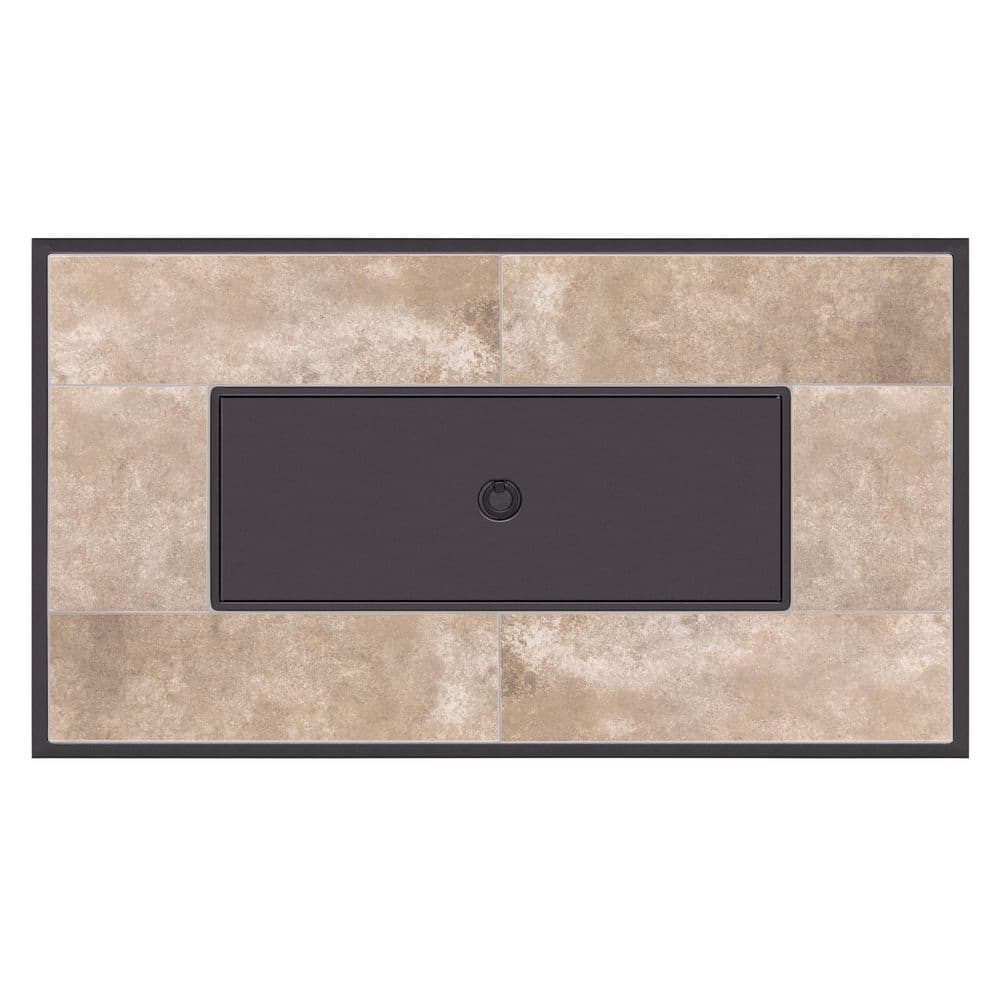 Nuu Garden 43" Ceramic and Rattan Gas Fire Pit Table