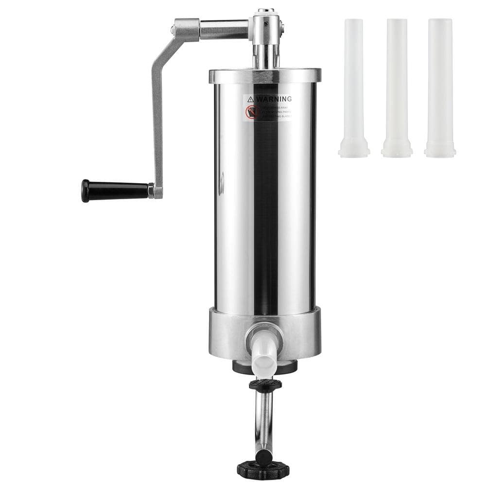 Vertical Sausage Stuffer 3L Manual Sausage Maker, 304 Stainless Steel with 3 Tubes and Suction Base price history on PriceWatchPro