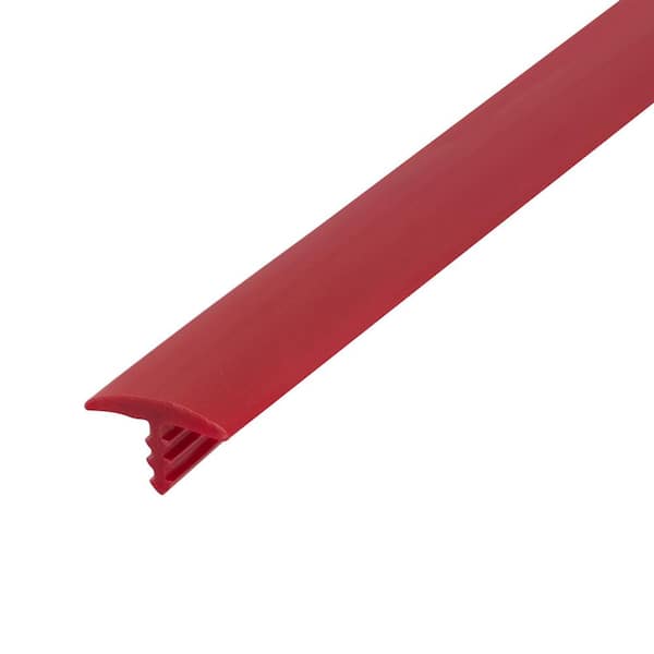 Outwater 1/2 in. Red Flexible Polyethylene Center Barb Hobbyist Pack Bumper Tee Moulding Edging 25 ft. long Coil