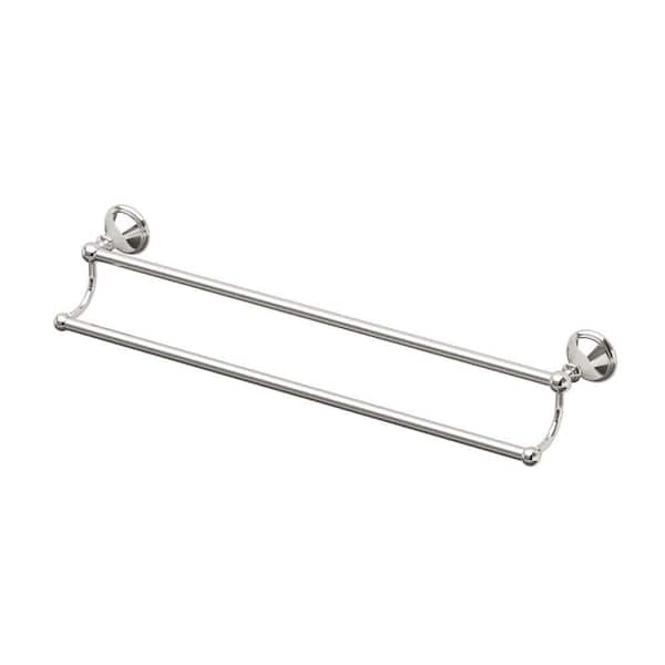 Gatco Laurel Ave 24 in. Double Towel Bar in Polished Nickel