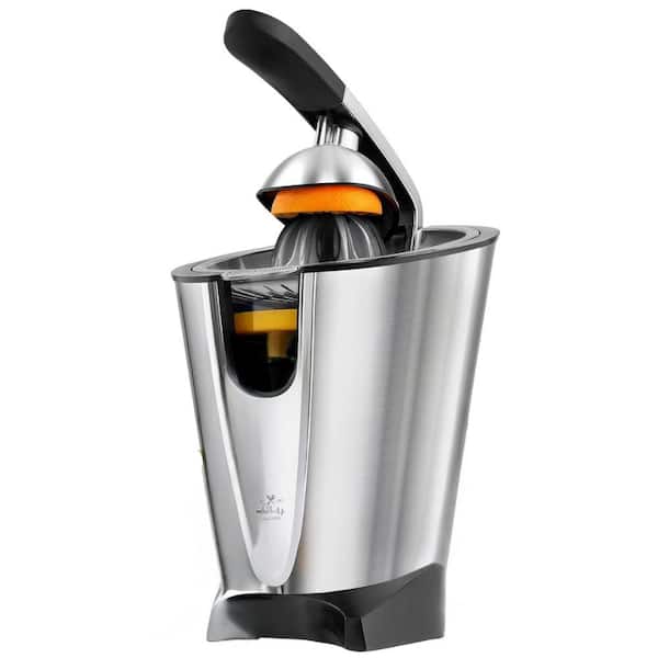 Zulay Kitchen 300-Watt 8 oz. Stainless Steel Electric Orange Juicer with Superior Extra Powerful Motor - Black