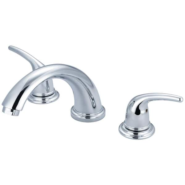 OLYMPIA 2-Handle Deck Mount Roman Tub Faucet Trim Set in Chrome