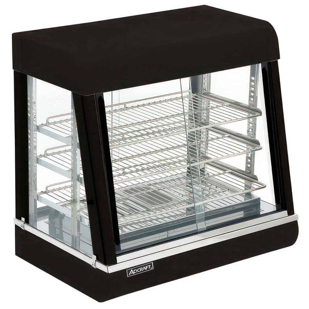 26 in. Black Commercial Heated Display Merchandiser