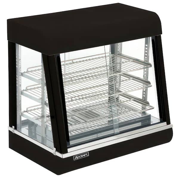 26 in. Black Commercial Heated Display Merchandiser