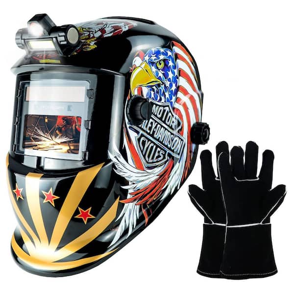 True Color Auto-Darkening Welding Helmet with Light and Grinding Mode