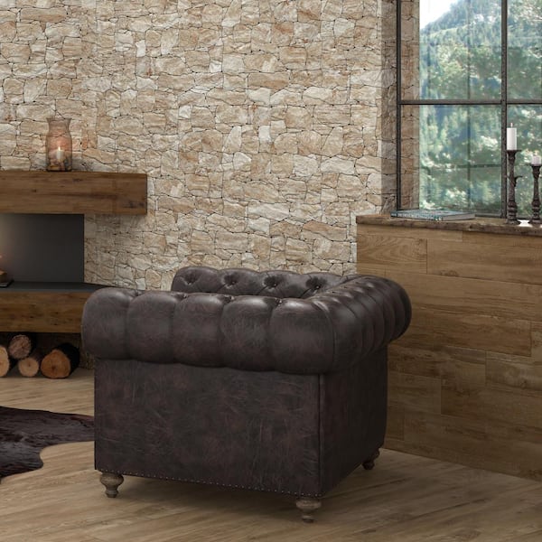 Caldera Roques Stone 6-1/4 in. x 12-1/2 in. Porcelain Floor and Wall Take Home Tile Sample