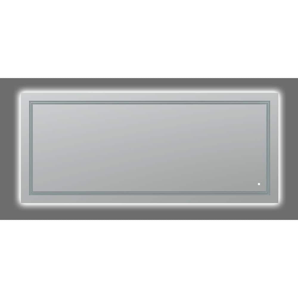 Soho Sleek LED Lighted Bathroom Mirror 72"x36" with Defogger and Dimmable Ambience