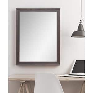 Medium Rectangle Brown Casual Mirror (35.5 in. H x 31.5 in. W)