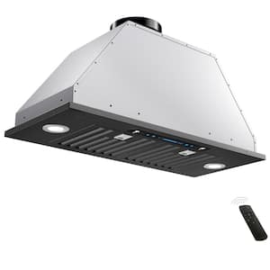 28 in. 900 CFM Ducted Insert with LED 4 Speed Gesture Sensing and Touch Control Panel Range Hood in Stainless Steel