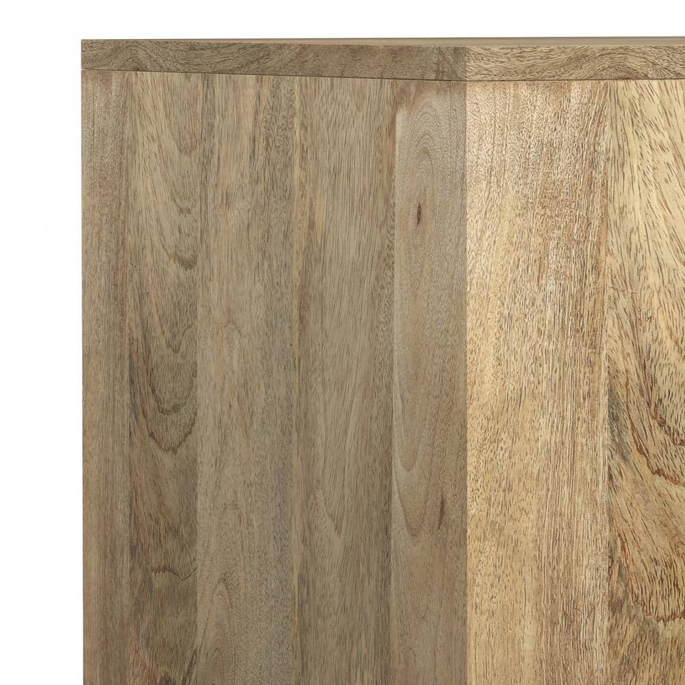 Lockhart Natural Mango Wood Square Side Table, 20 inch