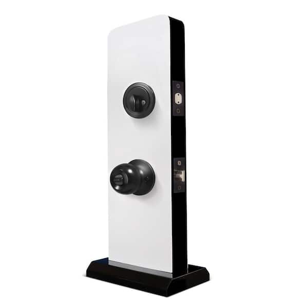 Premier Lock Black Entry Door Knob Combo Lock Set with Deadbolt
