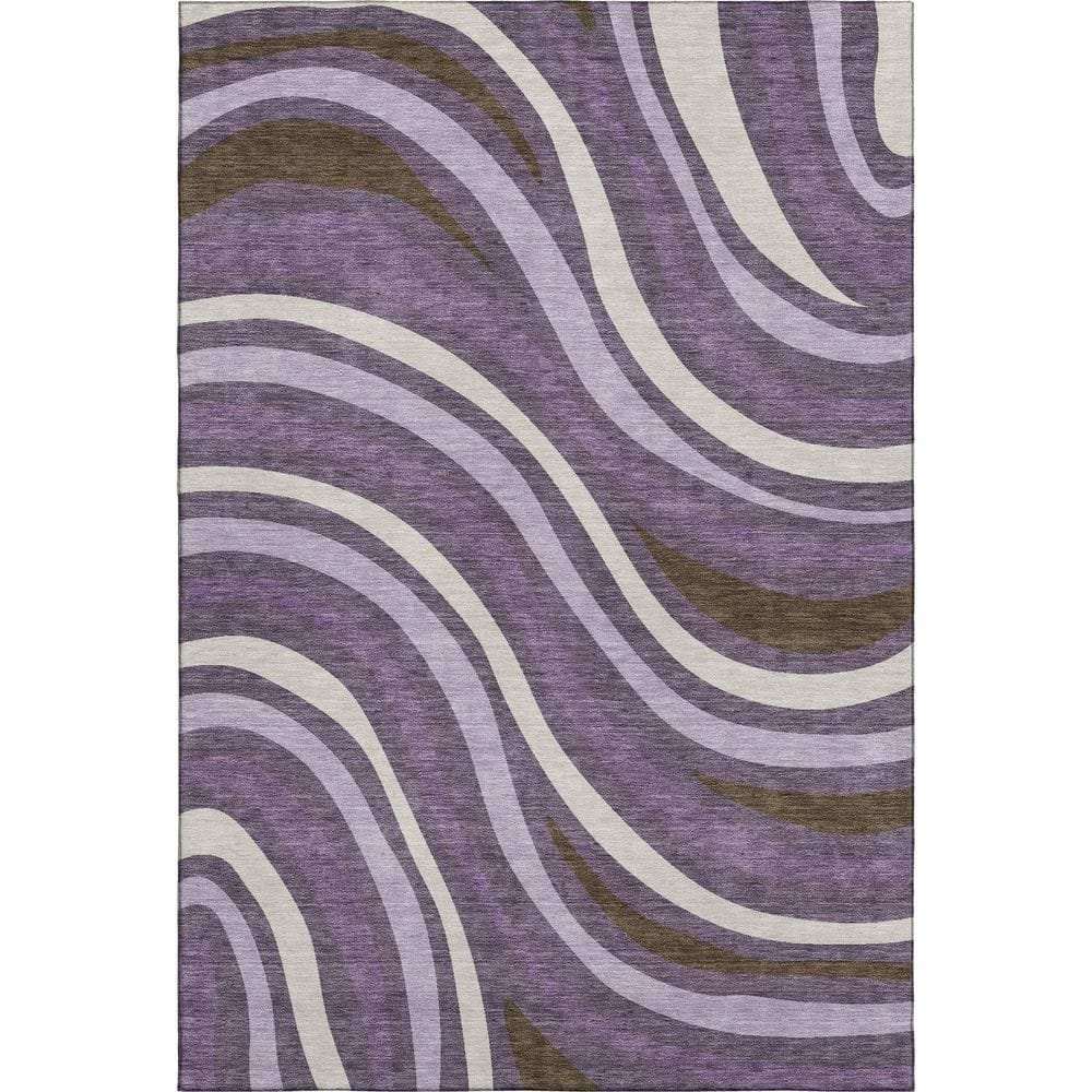 Mayfield Premium Machine Washable Abstract AMF2490 Plum 10 ft. x 14 ft. Area Rug price history on PriceWatchPro