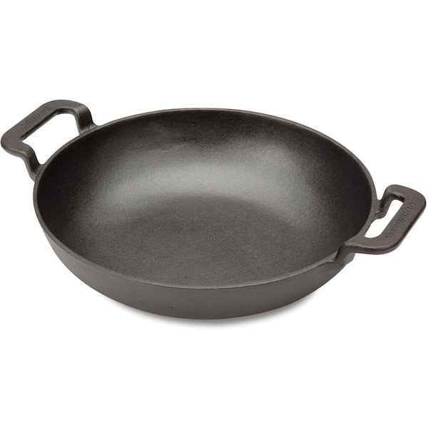 Cuisinart 10 in. Cast Iron Wok for Grill, Campfire, Stovetop, or Oven