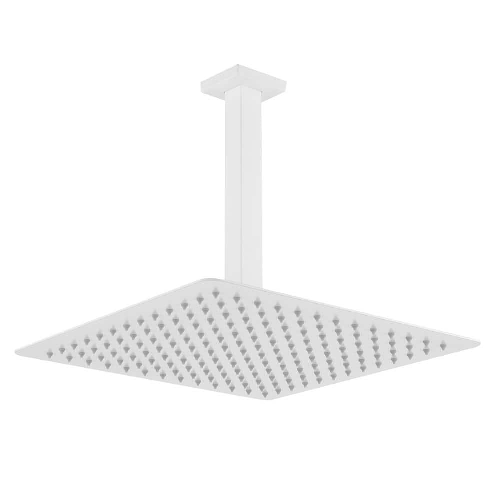 1-Spray Patterns with 2.5 GPM 9.84 in. Ceiling Mount Fixed Shower Head with Shower Arm in White price history on PriceWatchPro