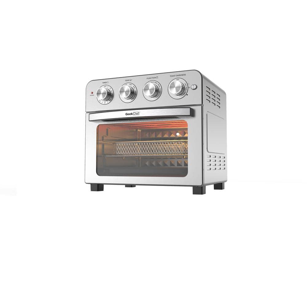 Yardreeze 1400W Silver 16 Qt. Air Fryer Toaster Oven 5-in-1 Combo  Countertop Dehydrator for Chicken Pizza with 4 Accessories GBKGTO16 - The  Home Depot
