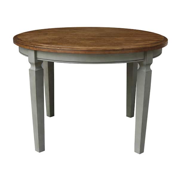 International Concepts 44 in. Hickory/Stone Round Top Solid Wood Table
