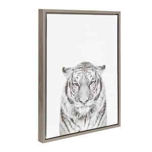 24 in. x 18 in. "Tiger" by Tai Prints Framed Canvas Wall Art