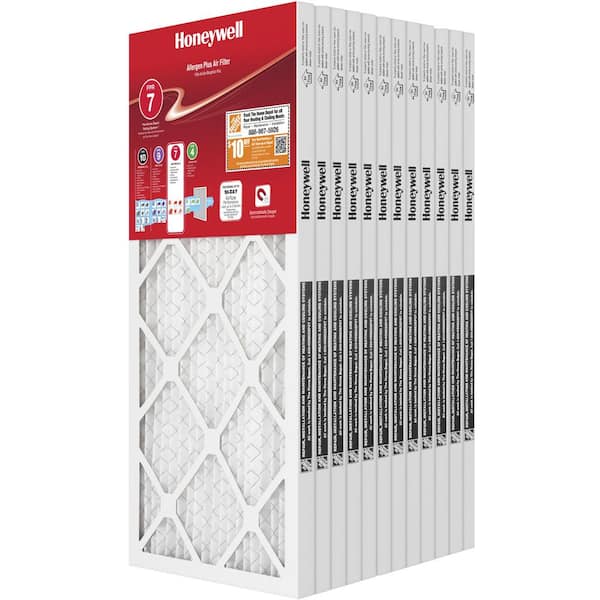 Honeywell 14 in. x 24 in. x 1 in. MERV 11 - FPR 7 Allergen Plus Pleated Air Filter (12-pack)
