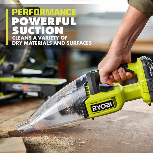RYOBI ONE+ 18V Lithium-Ion Kit with 2.0 Ah and 4.0 Ah Batteries, Charger, and Free ONE+ 18V Cordless Multi-Surface Hand Vacuum