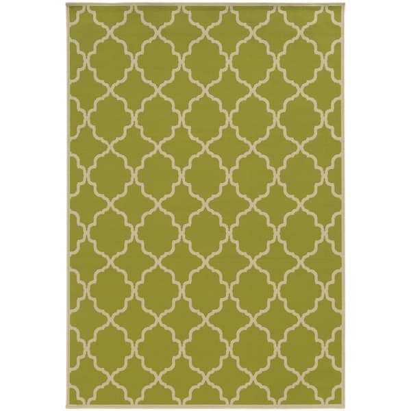 Home Decorators Collection Newport Lime  Doormat 3 ft. x 5 ft. Indoor/Outdoor Patio Area Rug