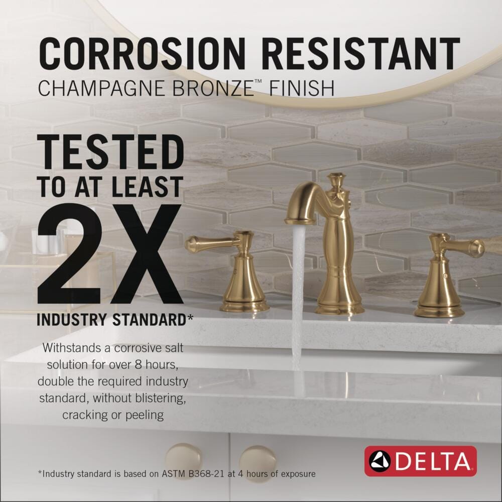 Cassidy 3-Hole Bronze Widespread Bathroom Faucet with Drain Assembly